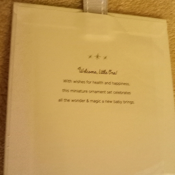 Hallmark Keepsake "Welcome Baby Ornament Set". 4 miniature porcelain ornaments. - Picture 3 of 4